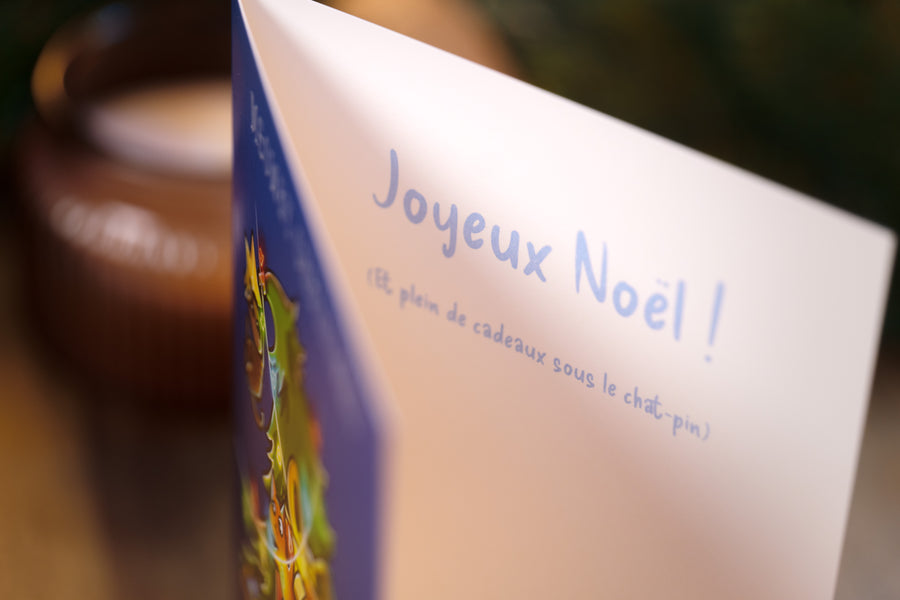 Carte de Noël - Chat-pin de Noël 🐱🎄